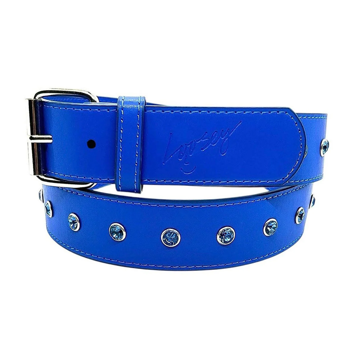 Loosey Rhinestone Belt - Royal Blue