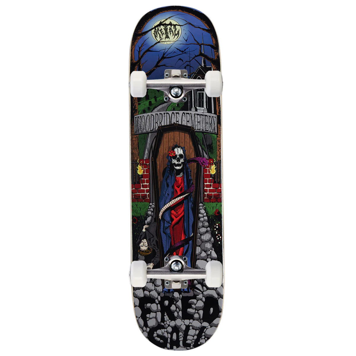 Metal Fred Gall Lulu Lorch Skateboard Complete - 8.25"