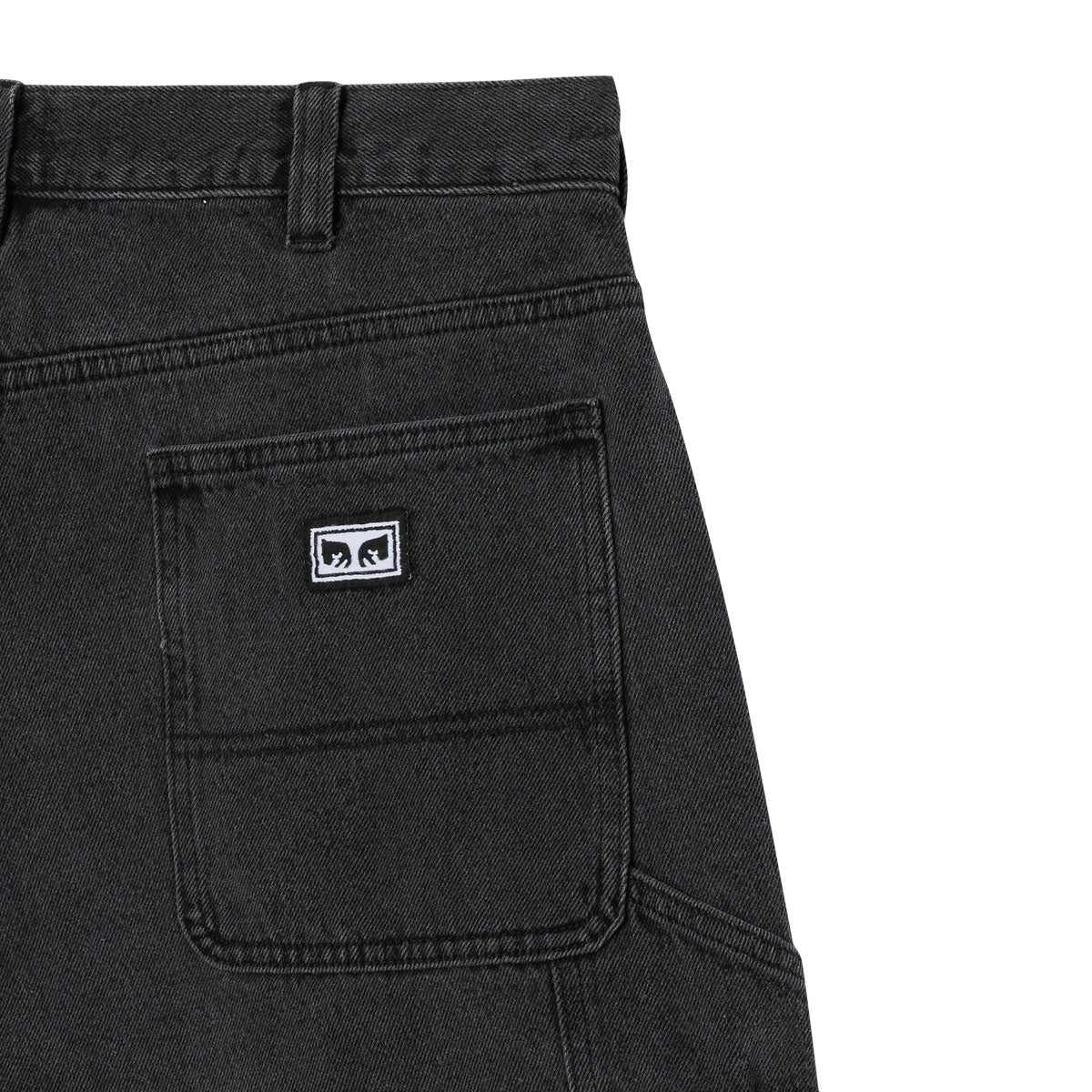 Obey Bigwig Carpenter Denim Shorts - Black Ash - Image 3