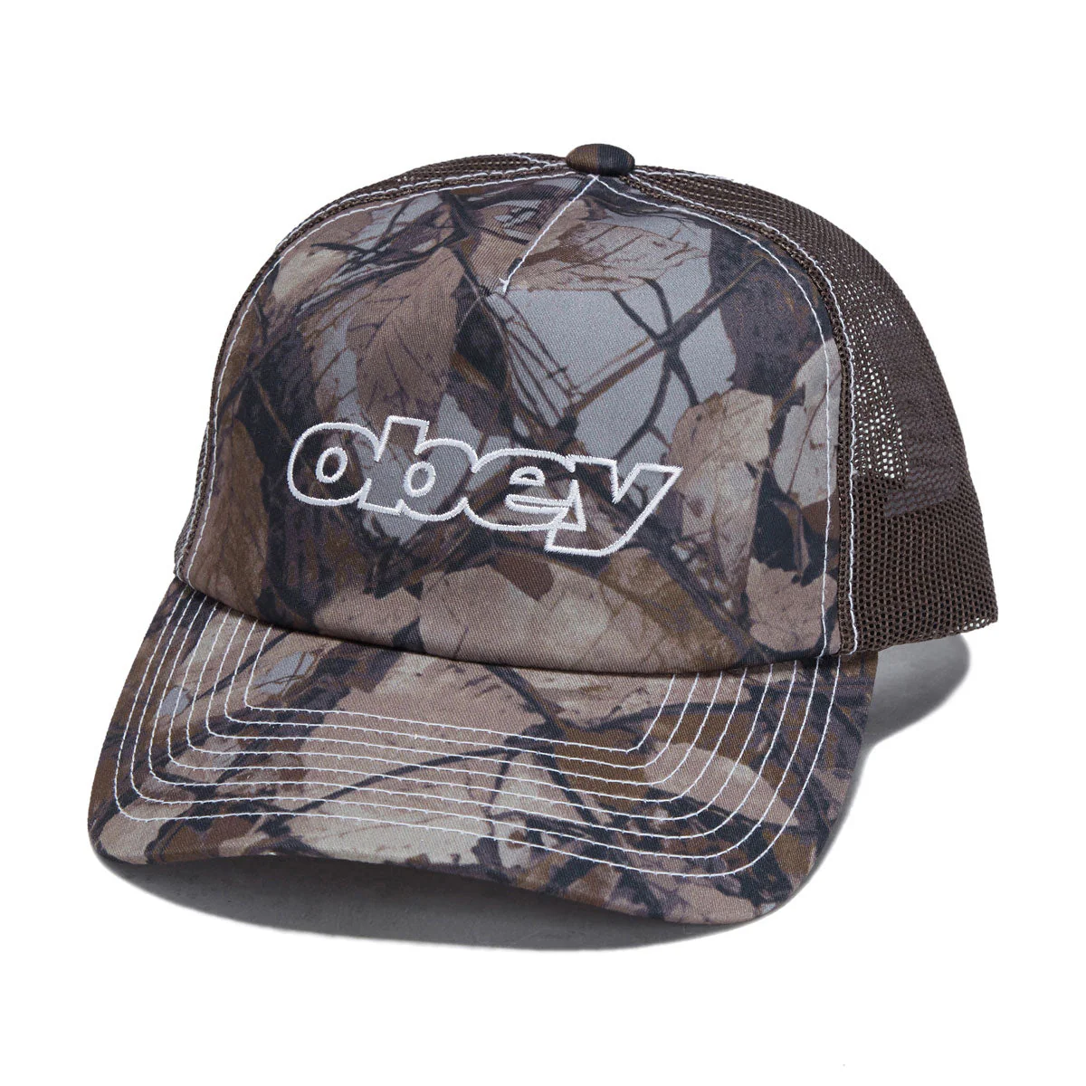Obey Form Trucker Hat - Fence Camo Multi