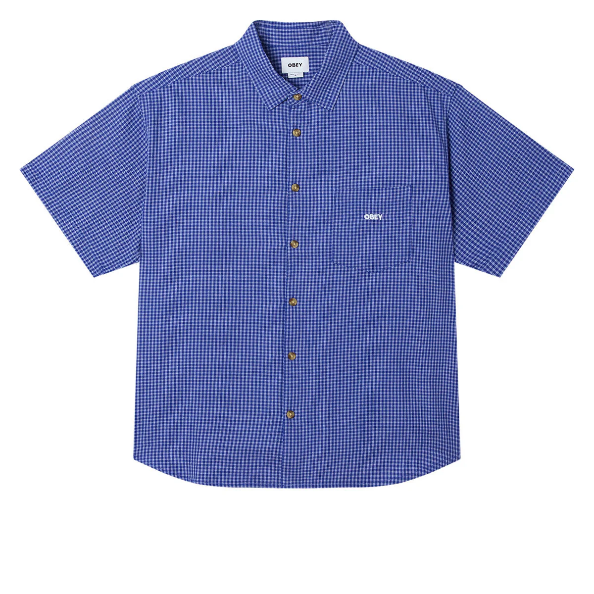 Obey Frank Woven Shirt - Surf Blue Multi