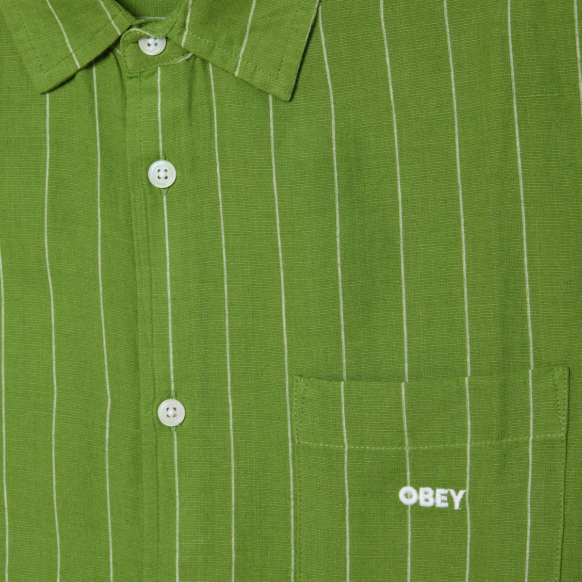 Obey Joe Woven Shirt - Piquant Green Multi - Image 3