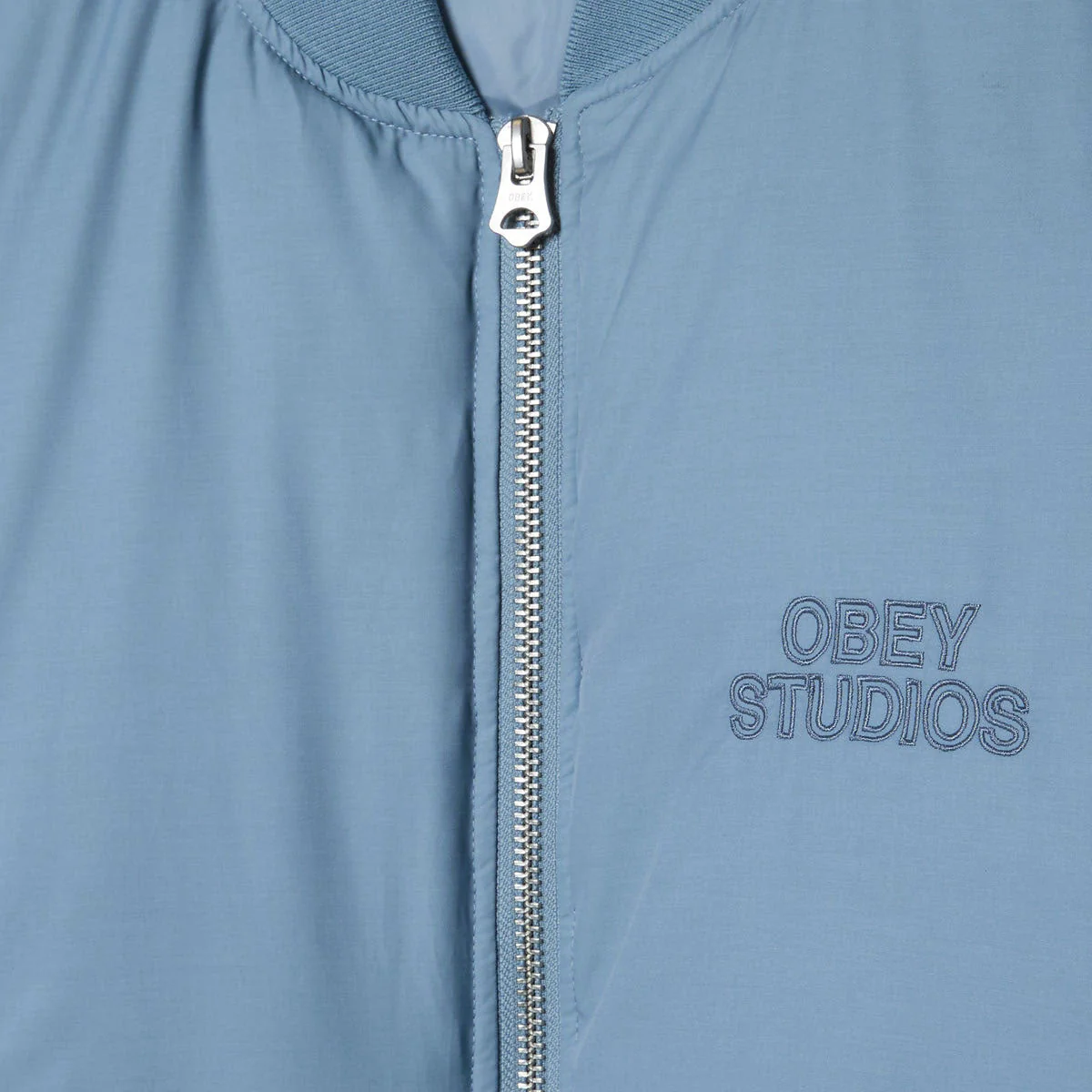 Obey Star Flight Bomber Jacket - Blue Grey - Image 3