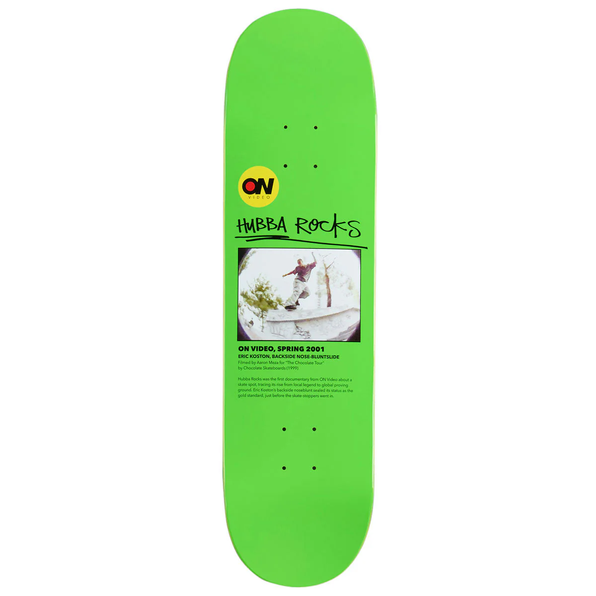On Video Hubba Rocks Skateboard Deck - 8.375"