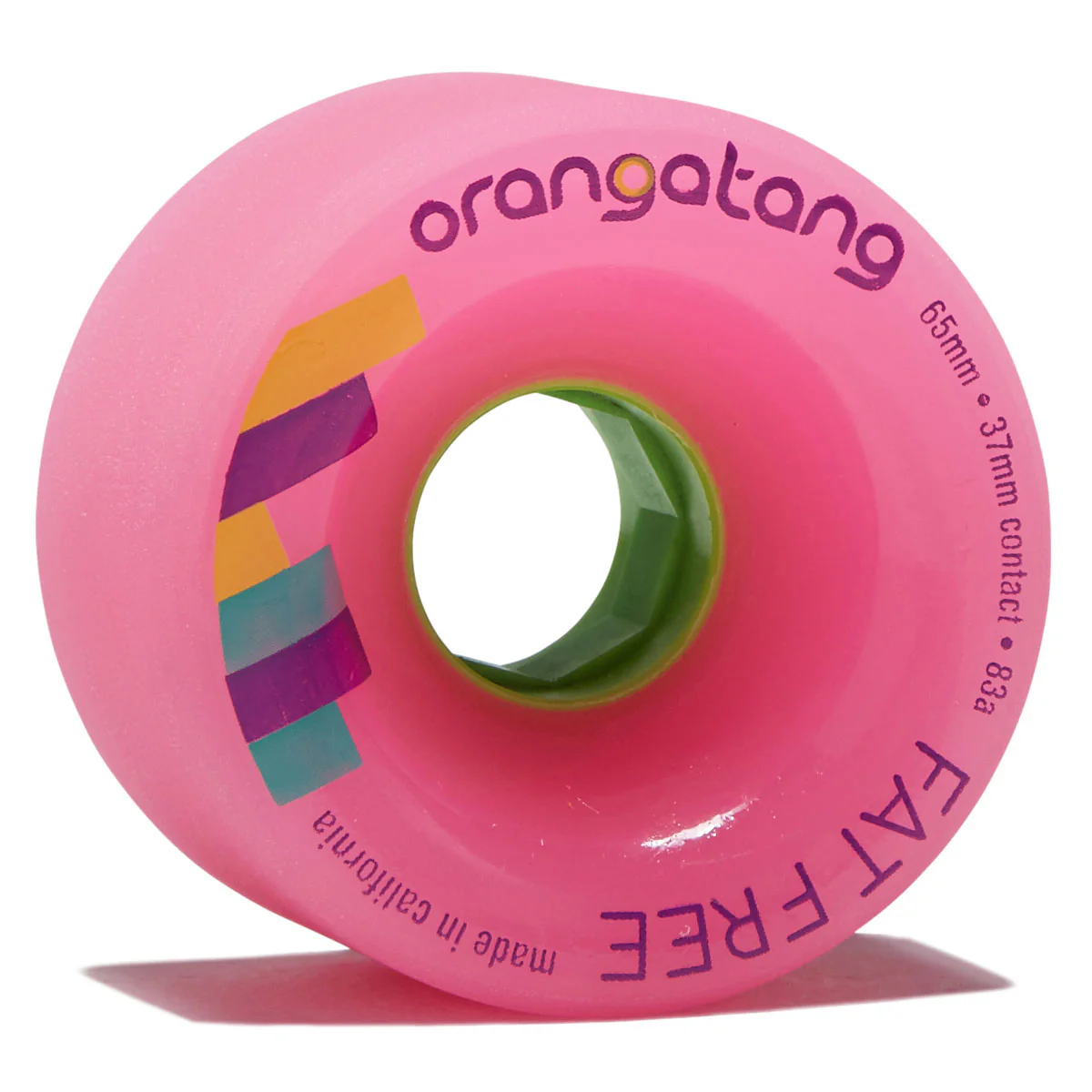 Orangatang Fat Free 83a Longboard Wheels - Pink - 65mm