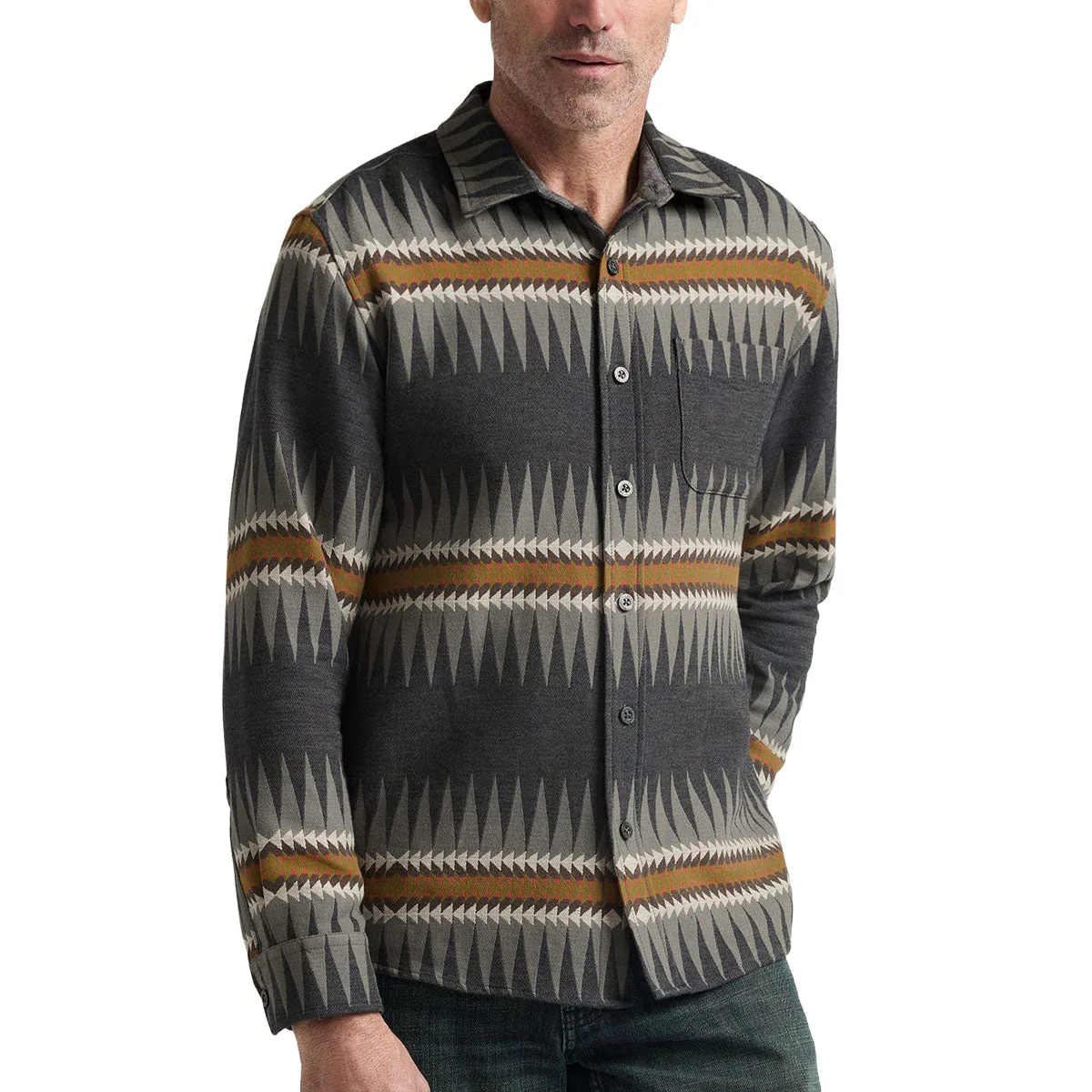 Pendleton Marshall Chamois Long Sleeve Shirt - Sawtooth Charcoal