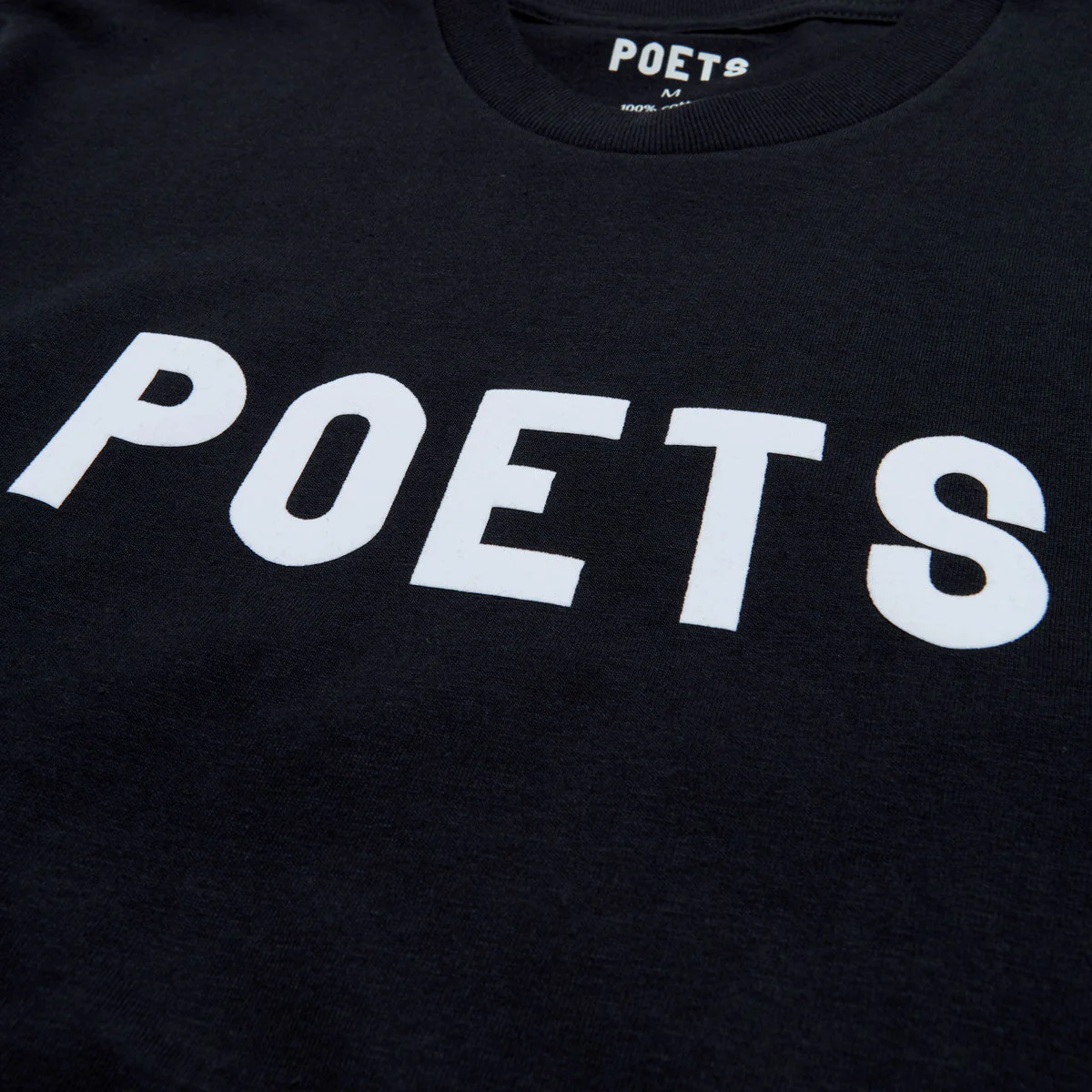 Poets OG Flocked T-Shirt - Black/White Flocking - Image 2