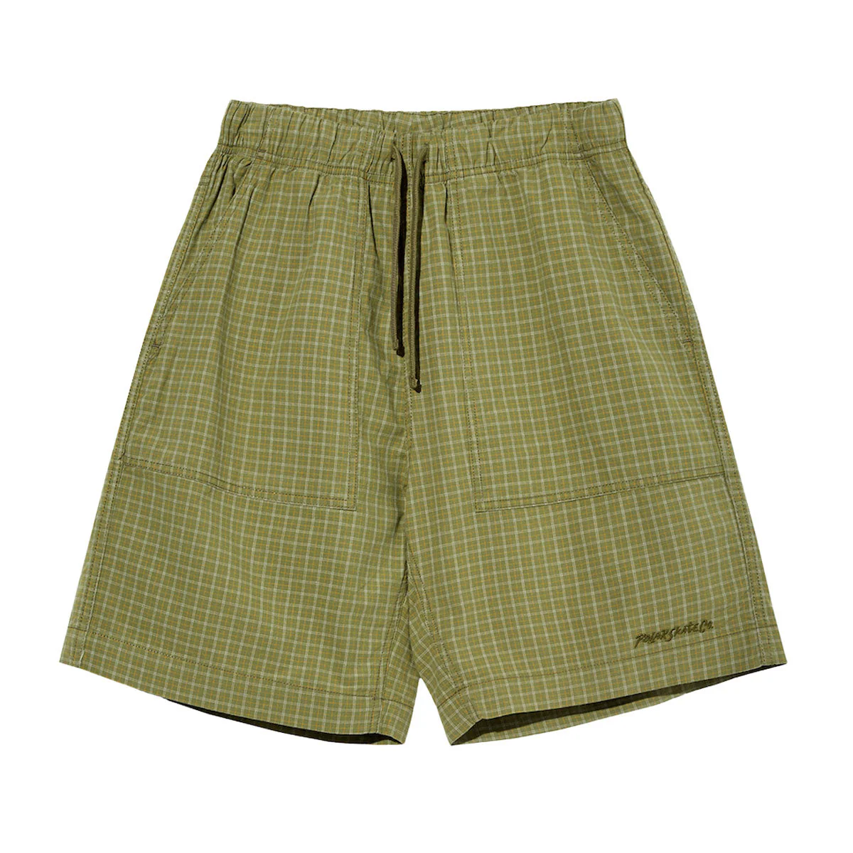 Polar Cotton Hike Shorts - Olive Check