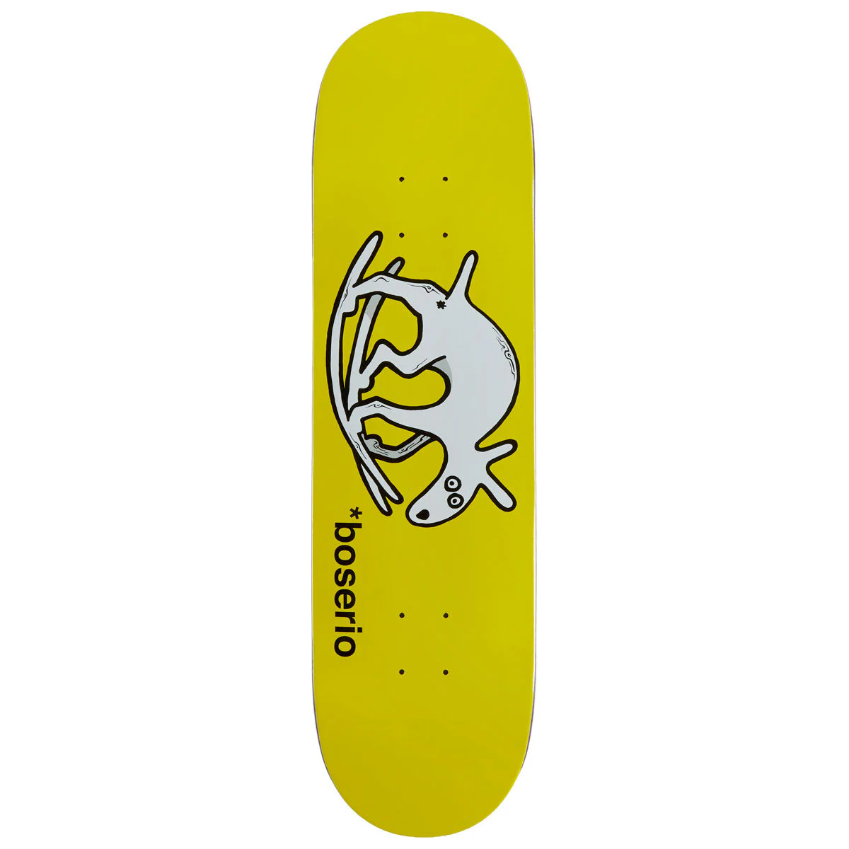 Polar Nick Boserio Useless Wooden Dog Short Skateboard Deck - Yellow - 8.50"