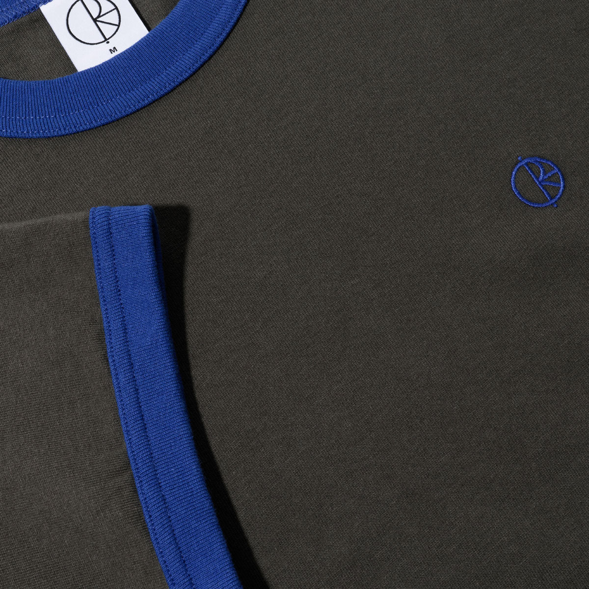Polar Ringer T-Shirt - Dirty Black/Egyptian Blue