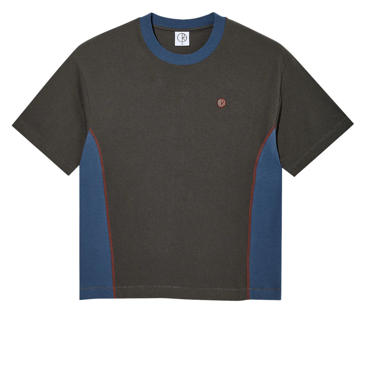 Polar Surf Panel T-Shirt - Dirty Black/Grey Blue