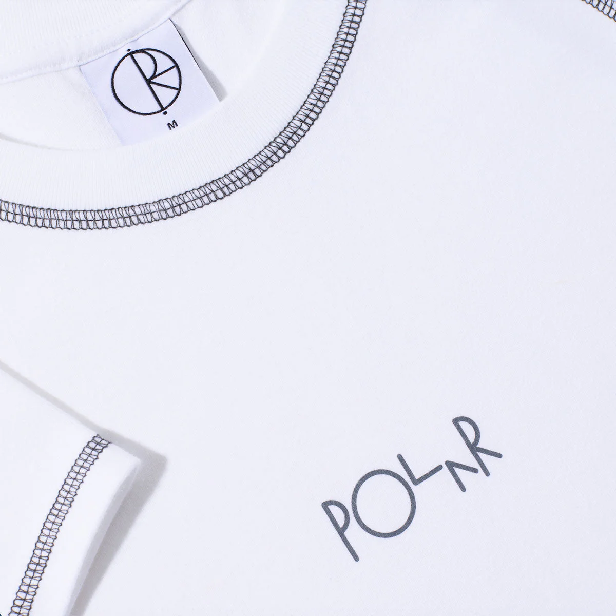 Polar Womens Script Logo Baby T-Shirt - White/Graphite - Image 3