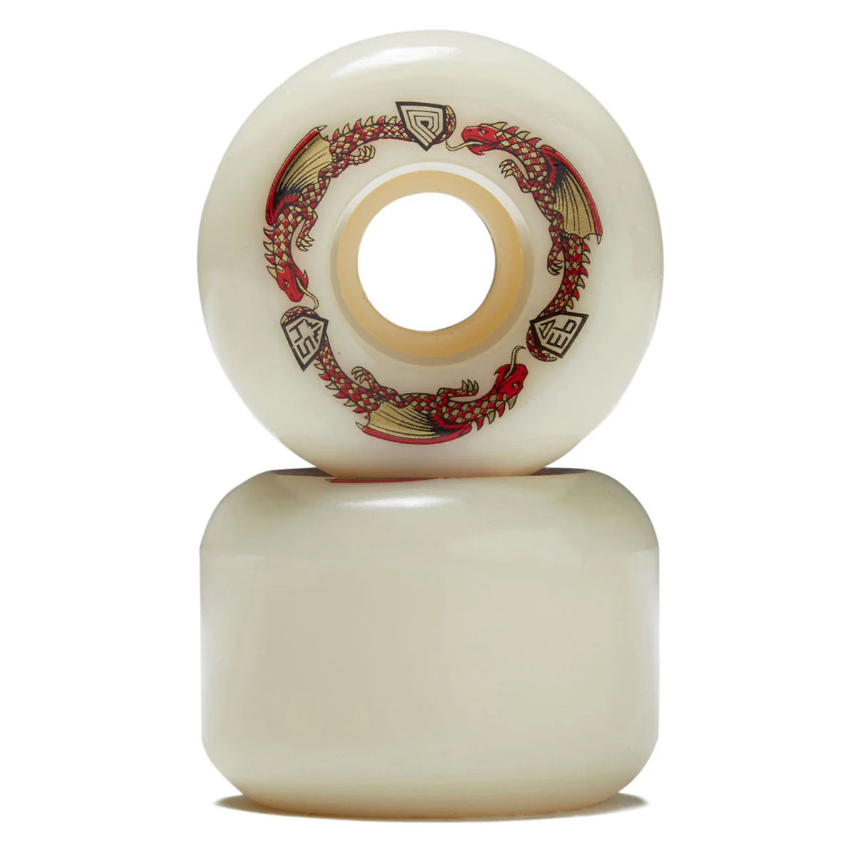 Powell-Peralta Dragon Formula 93a A2 Skateboard Wheels - Off White II - 54mm - Image 2