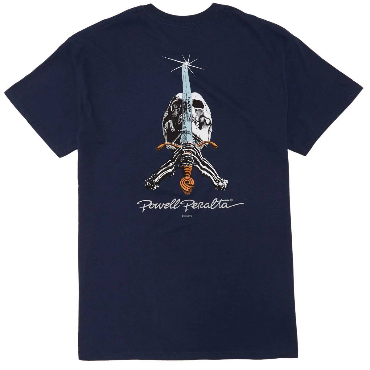 Powell-Peralta Skull And Sword T-Shirt - Navy