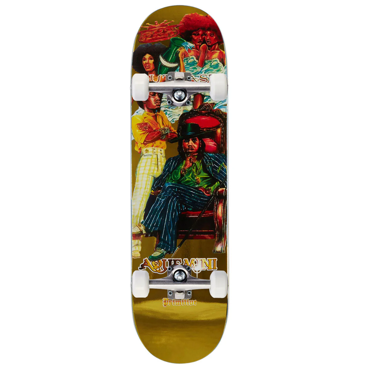 Primitive x Outkast Aquemini Team Skateboard Complete - Gold - 8.50"
