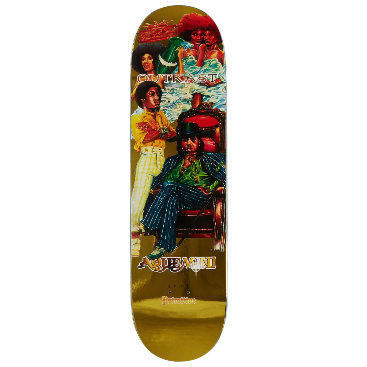 Primitive x Outkast Aquemini Team Skateboard Deck - Gold - 8.50"