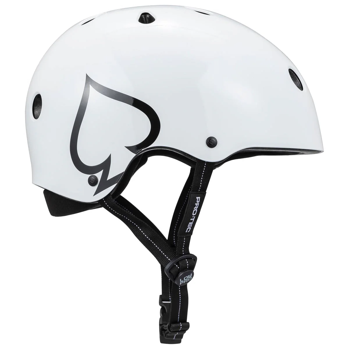 Pro-Tec Low Pro Helmet - Glossy White - Image 2