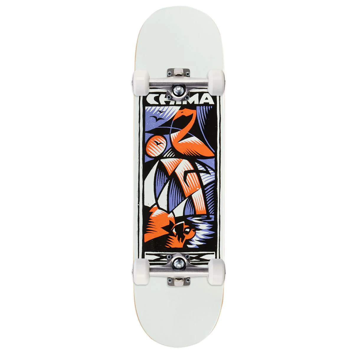 Real Chima 20 Years Skateboard Complete - White - 8.25"