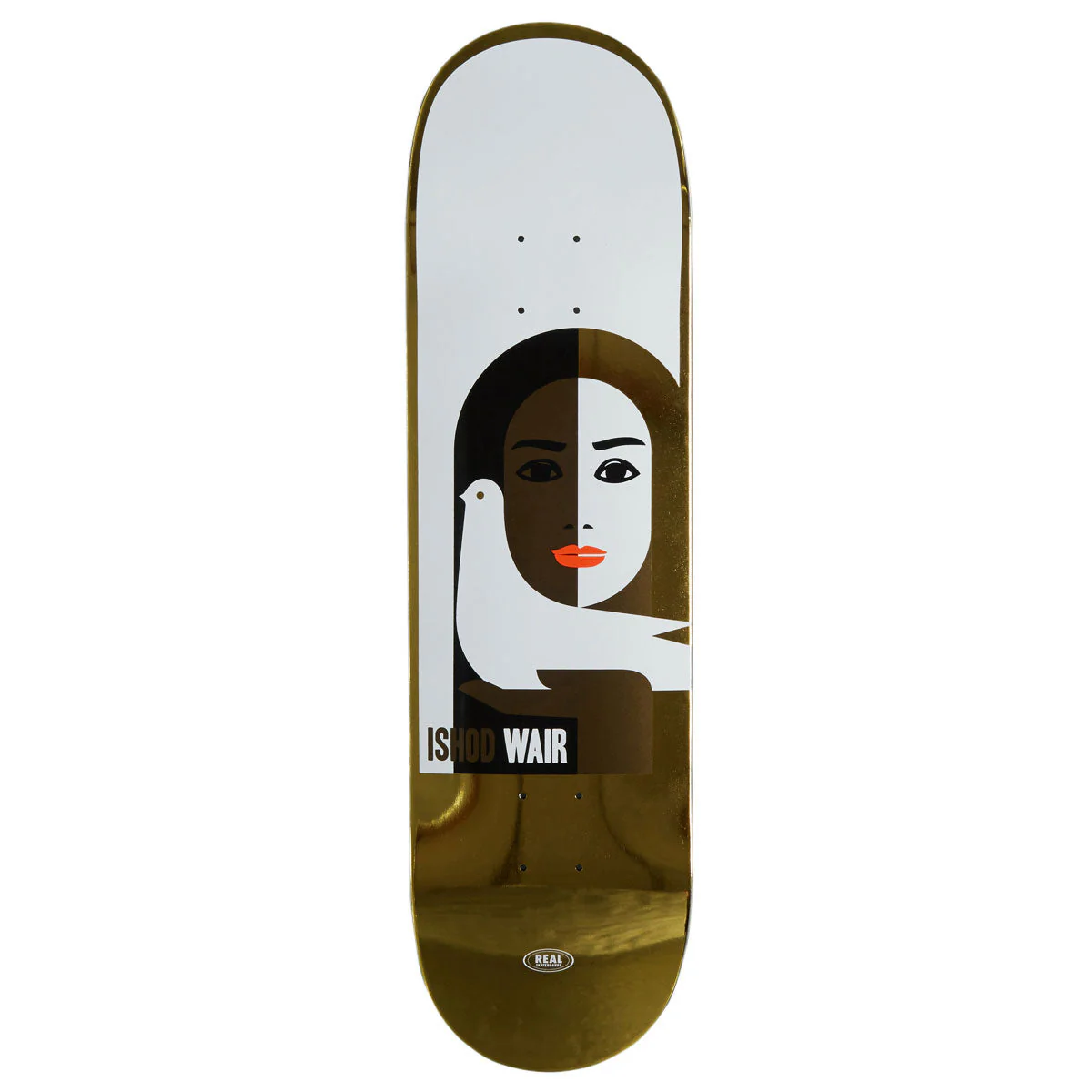 Real Ishod Peace LTD Foil DBX Skateboard Deck - Gold - 8.50"