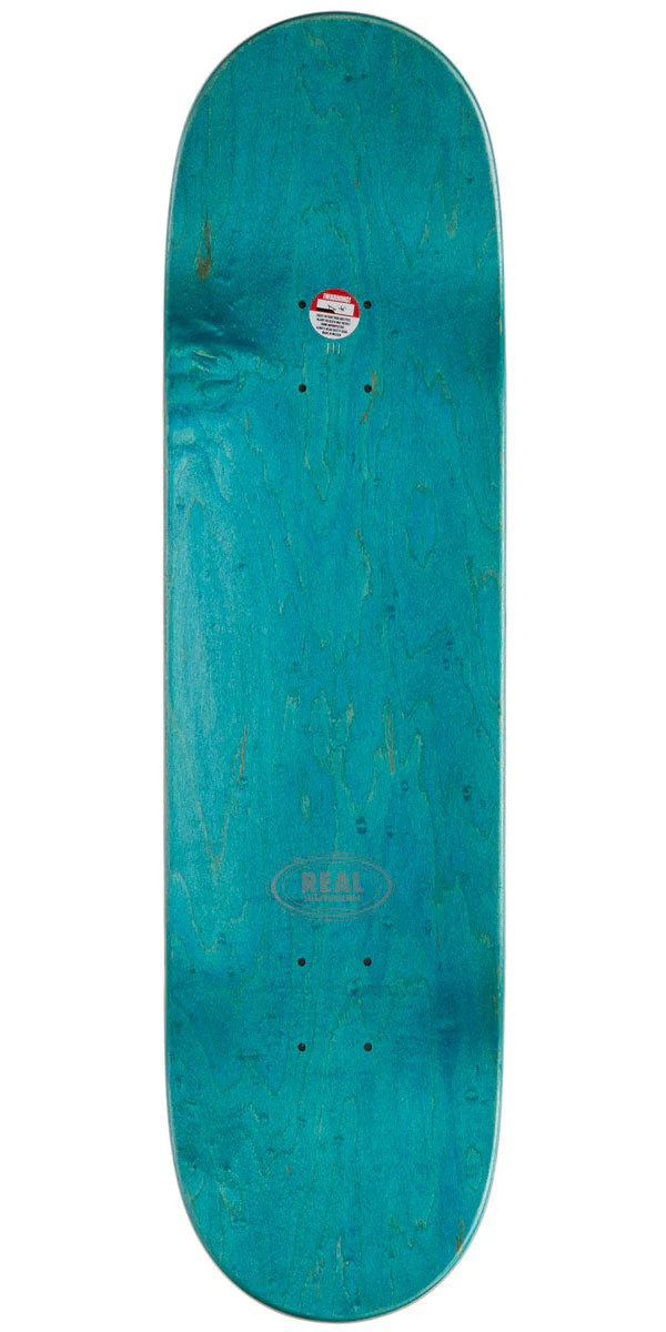 Real Team Classic Oval Skateboard Deck - Blue - 8.50" - Image 2