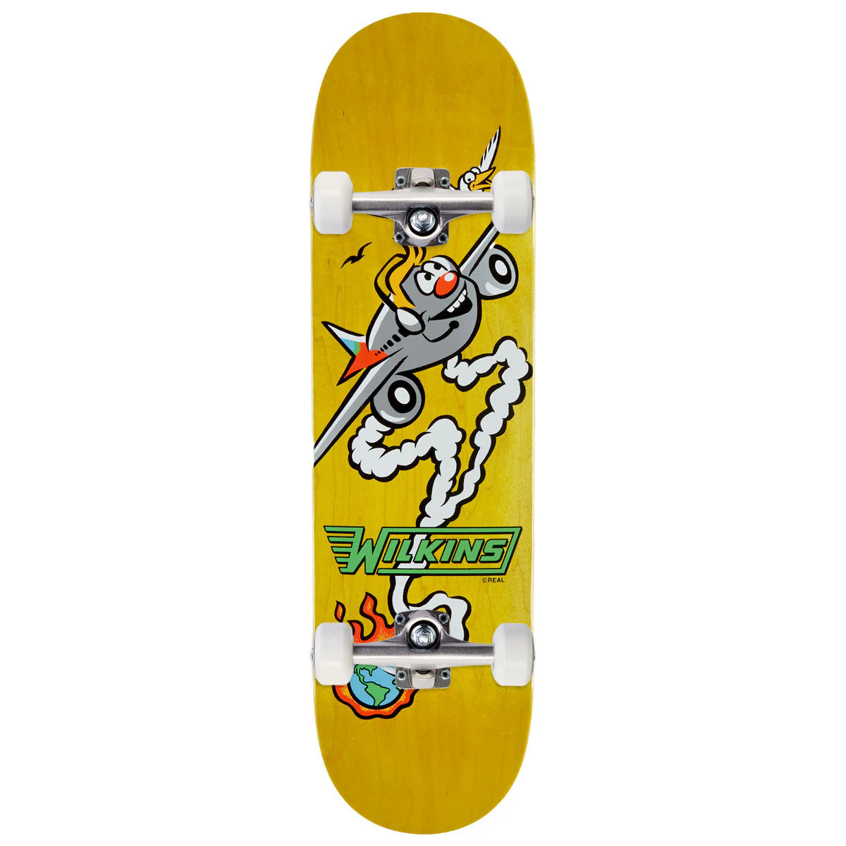 Real Wilkins Mascot Skateboard Complete - Yellow - 8.50"
