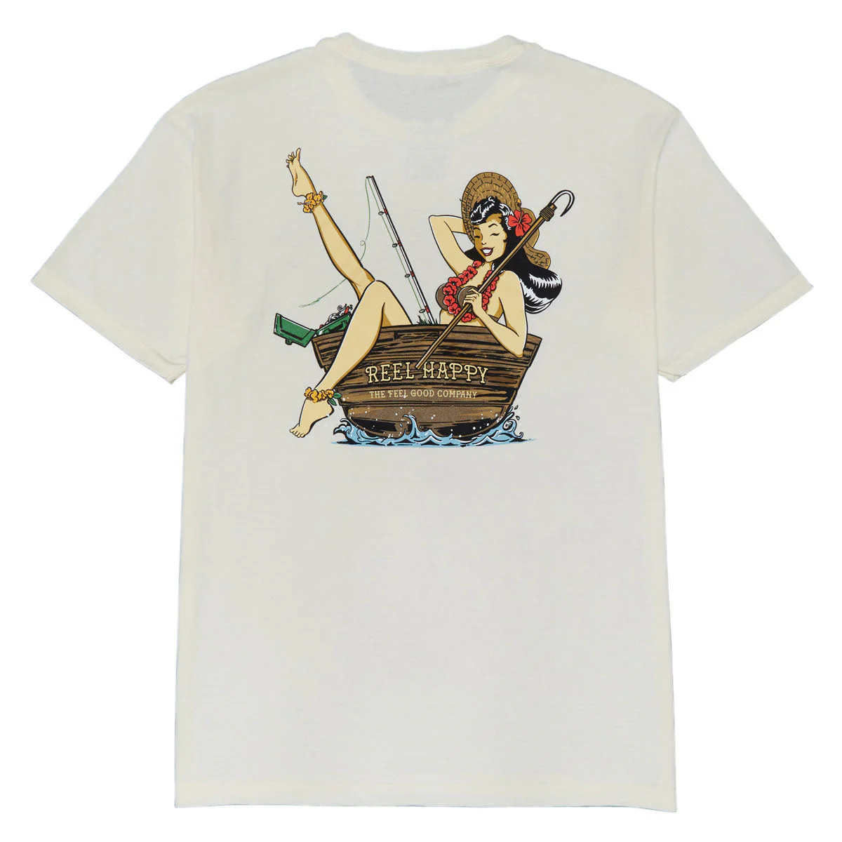 Reel Happy Easy Life T-Shirt - Natural