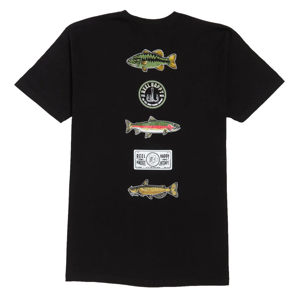 Reel Happy Freshies T-Shirt - Black