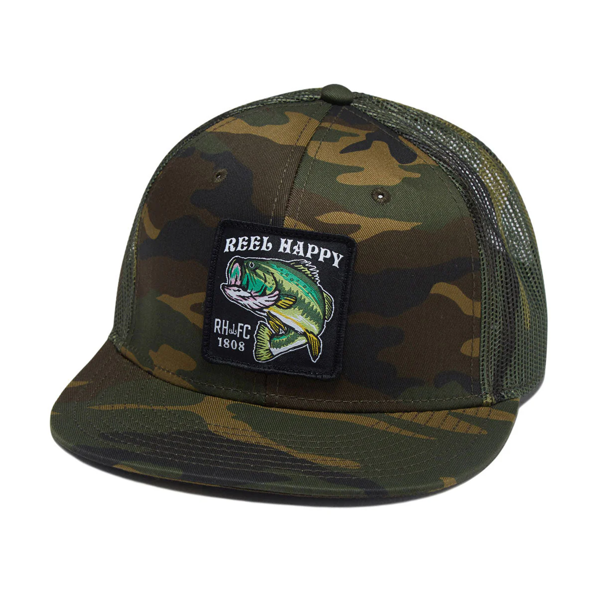 Reel Happy Large Marge Trucker Hat - Camo