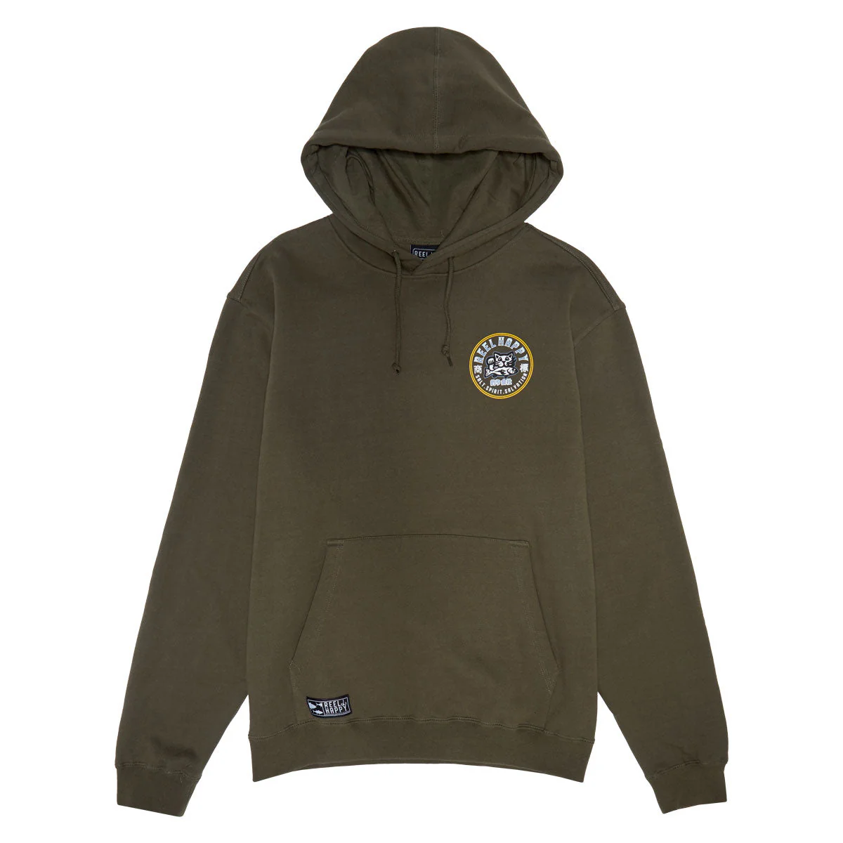 Reel Happy Maguro Hoodie - Olive Green
