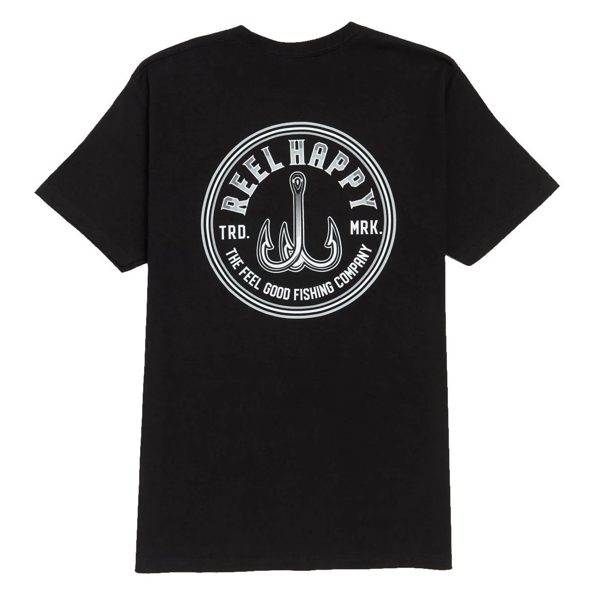 Reel Happy Treble Hook T-Shirt - Black