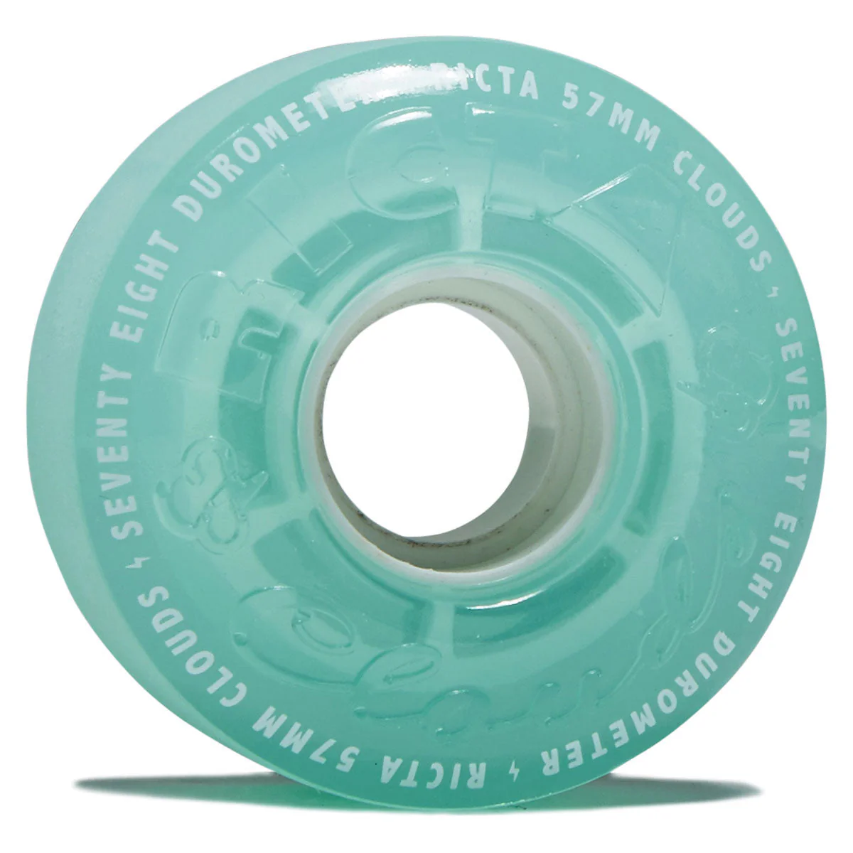 Ricta Clouds 78a Skateboard Wheels - Transparent Aqua - 57mm