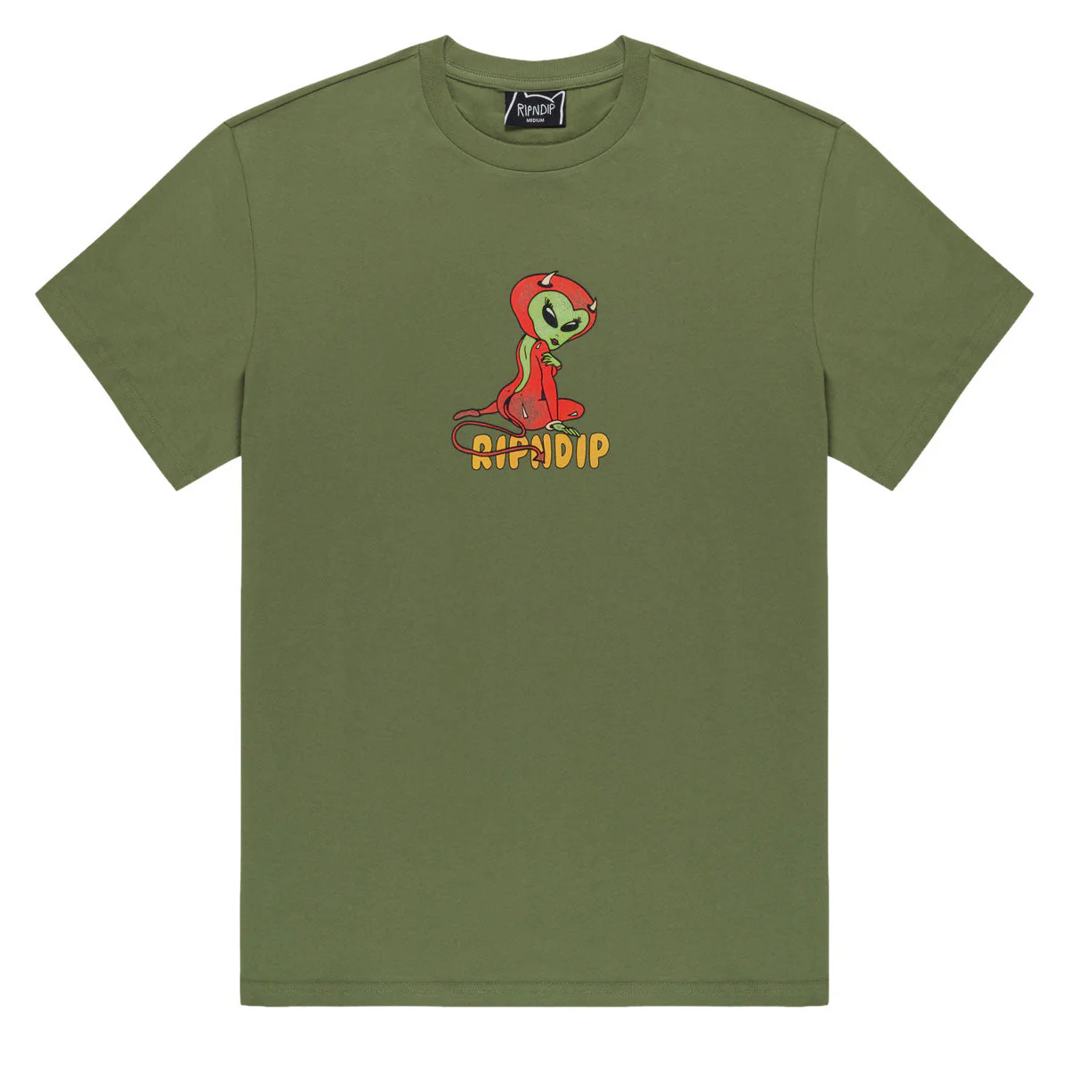 RIPNDIP Devil Alien T-Shirt - Dusty Forest