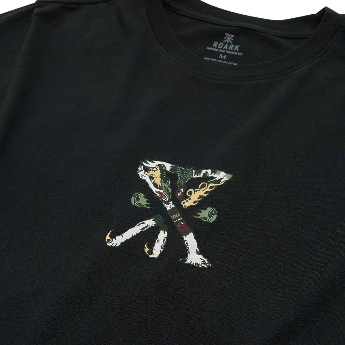Roark Augs Safe Camp T-Shirt - Washed Black - Image 2