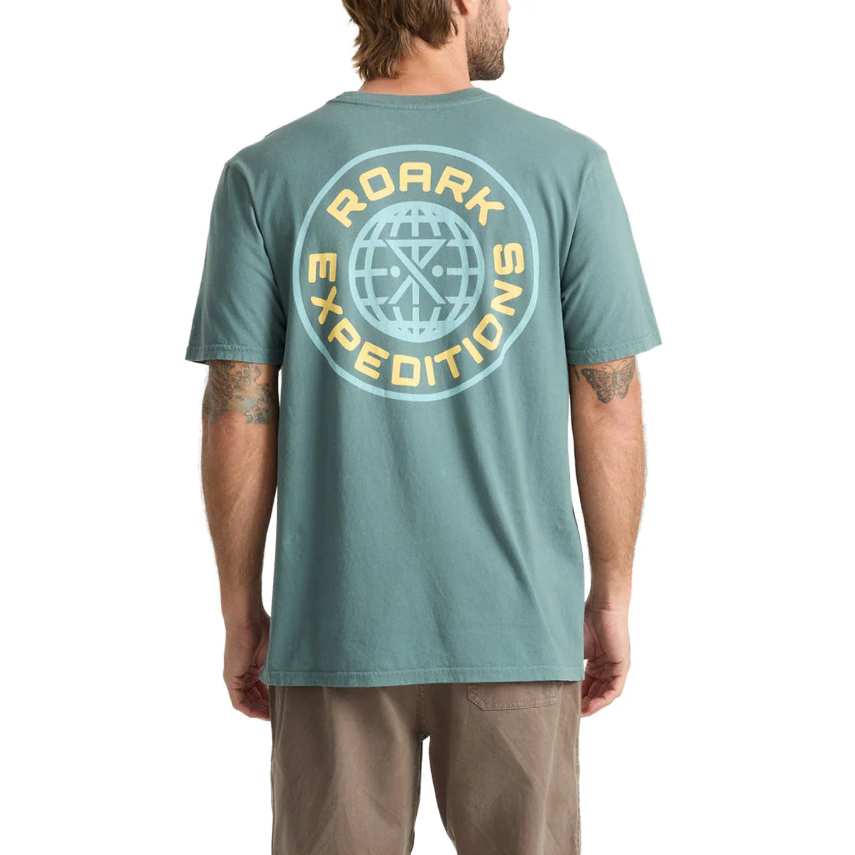 Roark Goin Global T-Shirt - Slate Green - Image 4