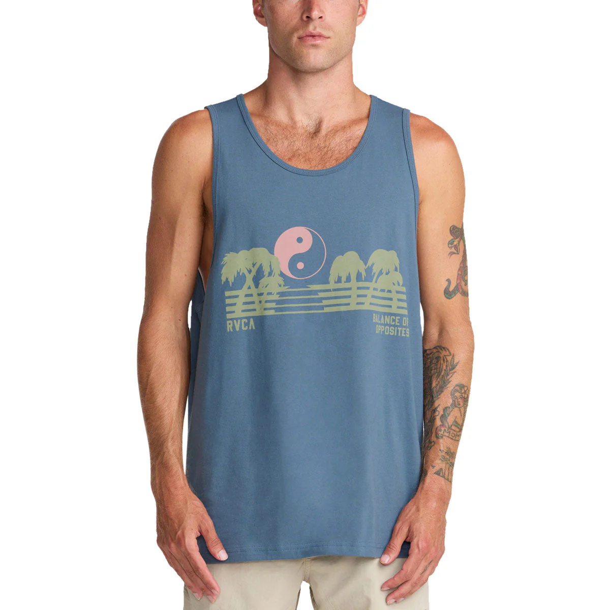 RVCA Balance Horizon Tank Top - Vintage Navy - Image 2