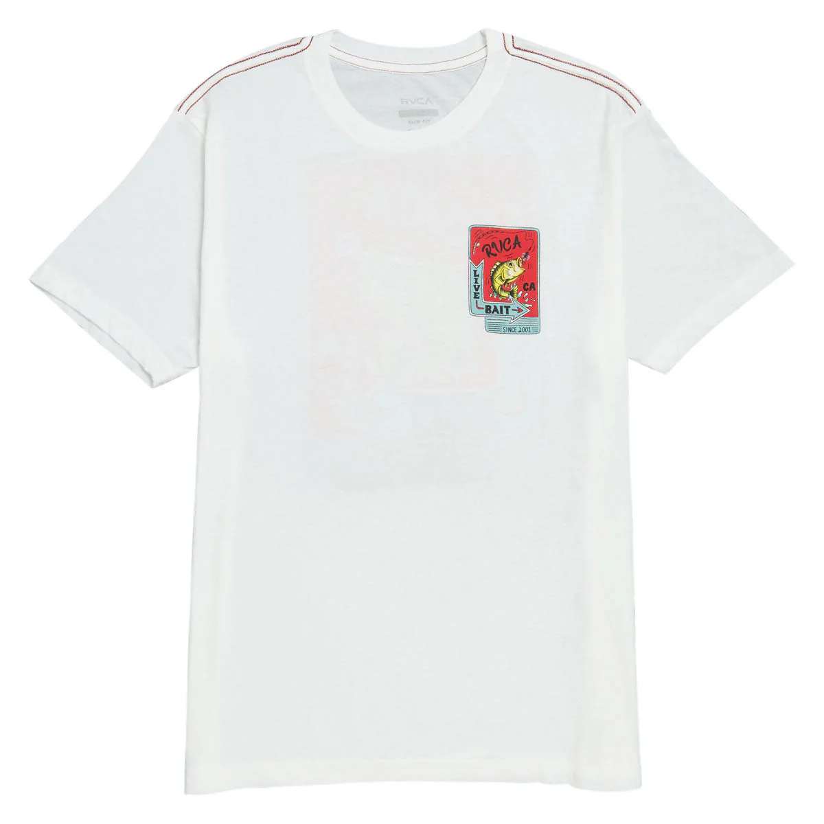 RVCA Live Bait T-Shirt - Antique White - Image 2
