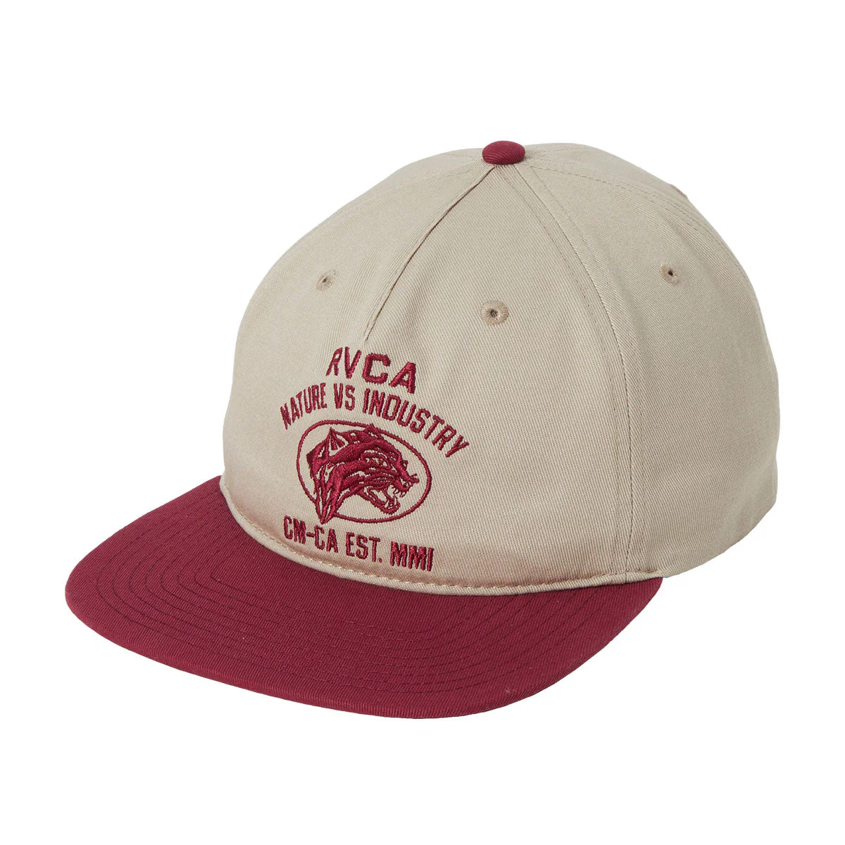 RVCA Sky Cat Snapback Hat - Slate Blue