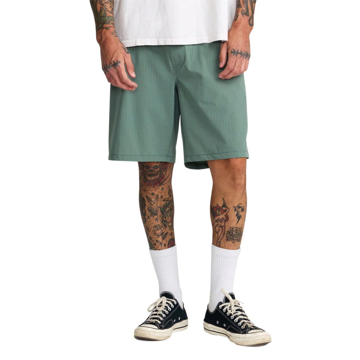 RVCA Vacancy Ghost Stripe 19 Shorts - Jade - Image 2