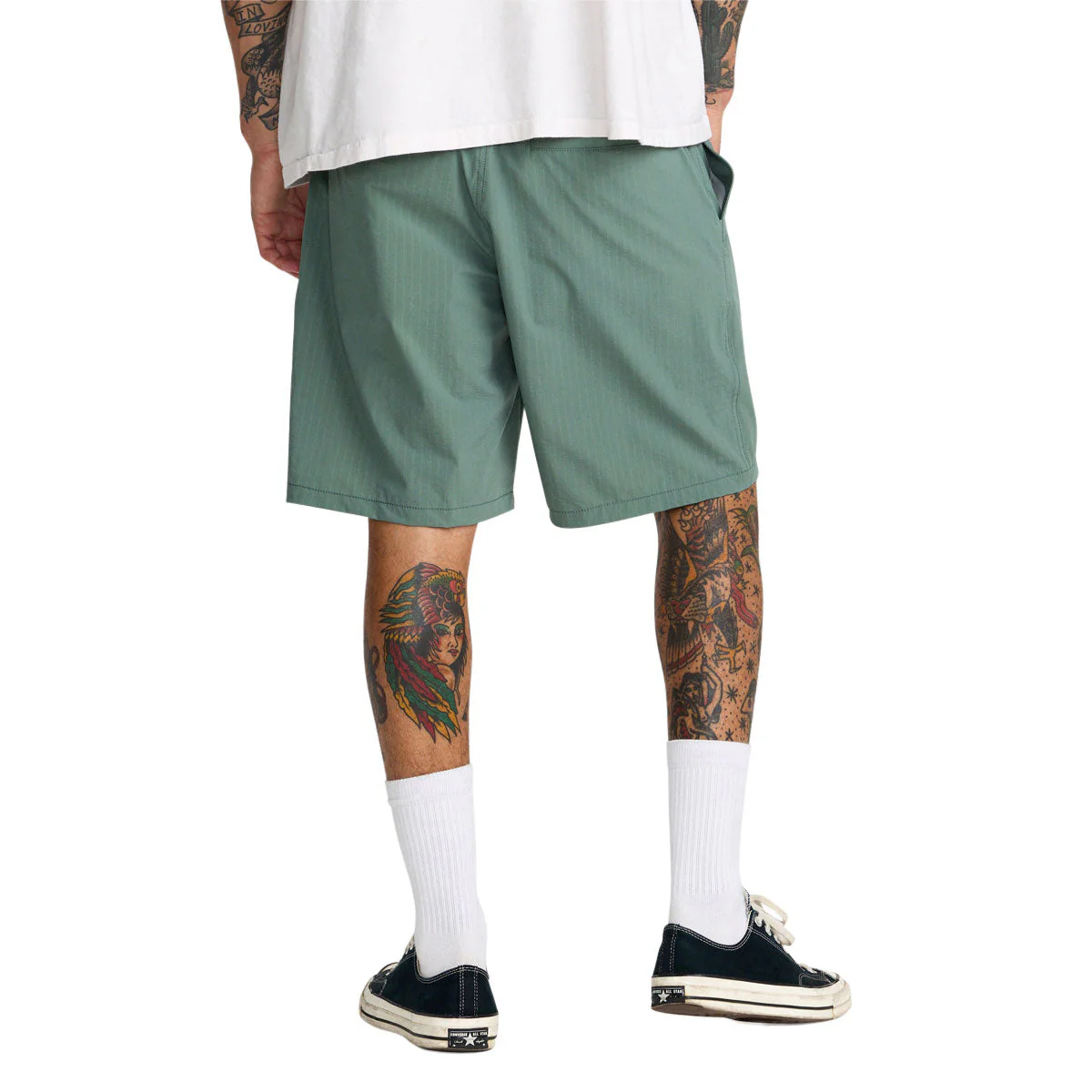 RVCA Vacancy Ghost Stripe 19 Shorts - Jade - Image 3