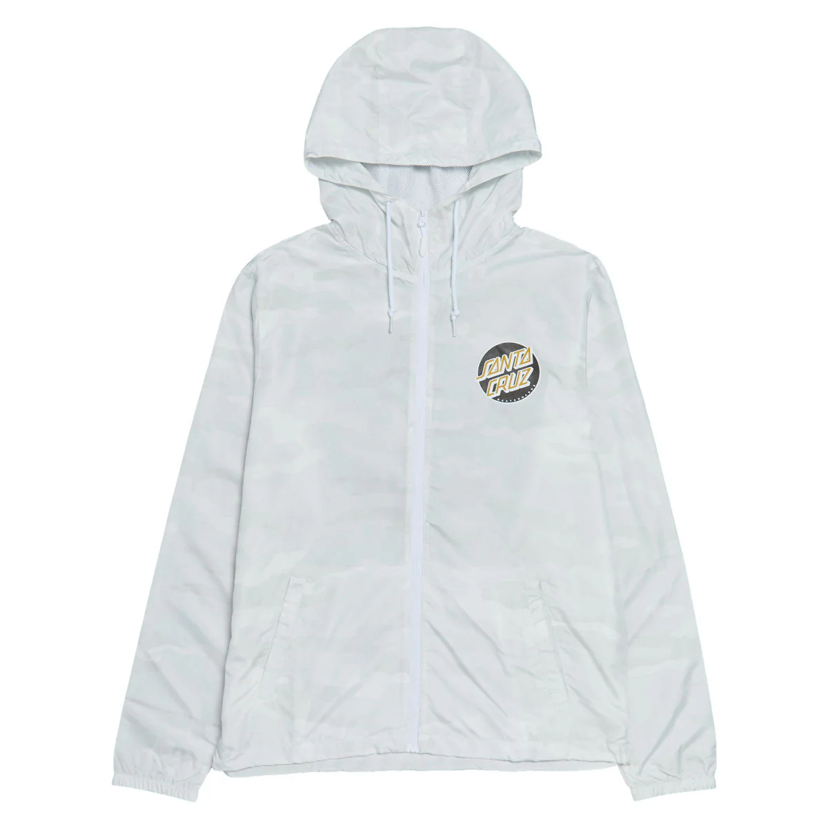 Santa Cruz Cruz Windbreaker Jacket - White Camo/Gold