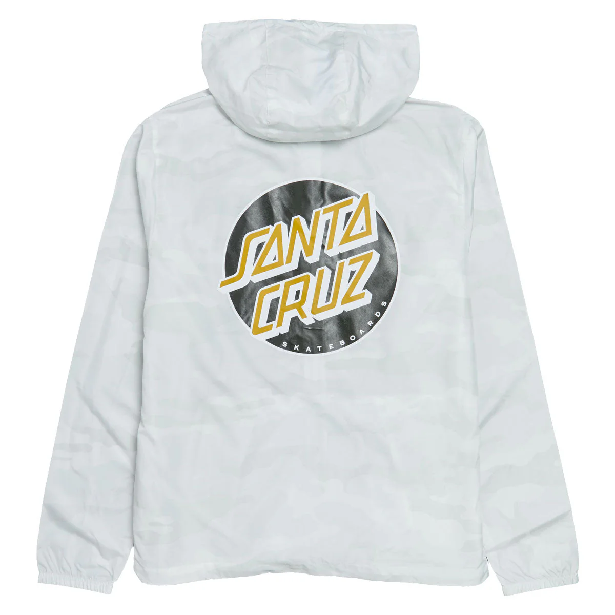 Santa Cruz Cruz Windbreaker Jacket - White Camo/Gold - Image 3