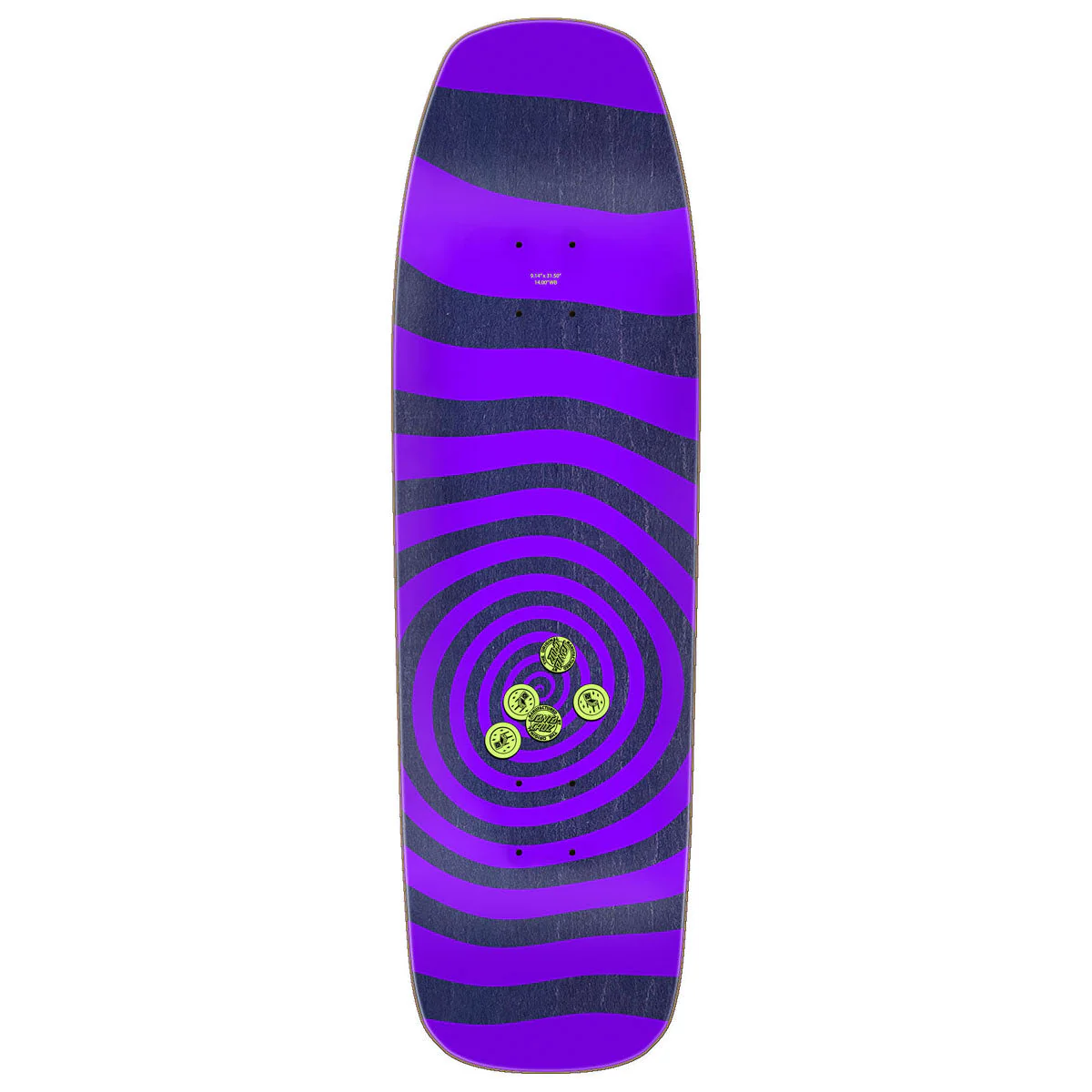 Santa Cruz Delfino Pinball Vision Pro Shaped Skateboard Deck - 9.14" - Image 2