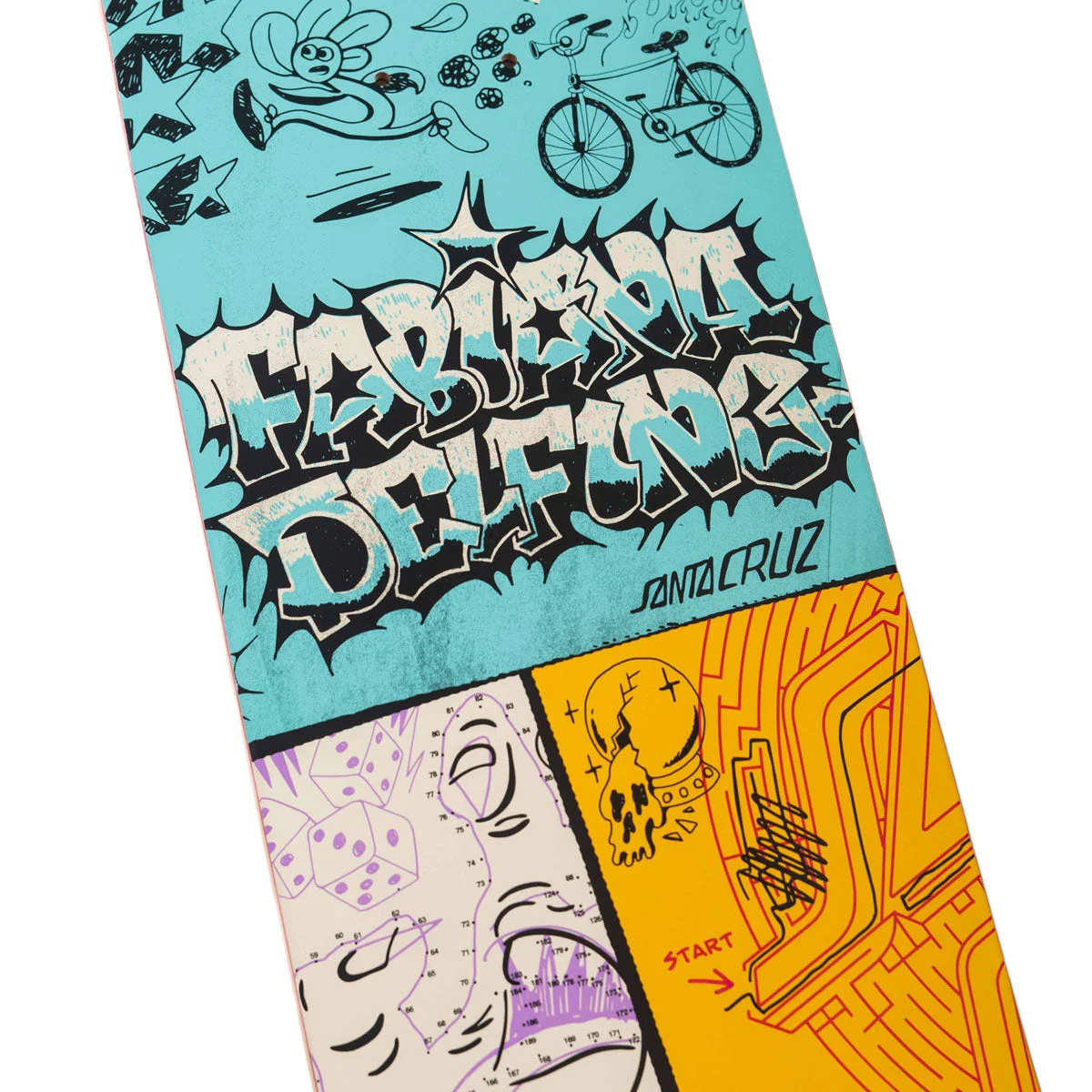 Santa Cruz Delfino Scribble FeelBase Pro Skateboard Complete - 8.25" - Image 3
