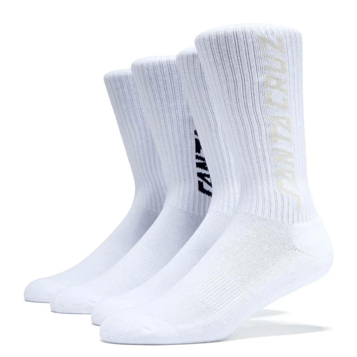 Santa Cruz Solid Strip 2 Pack Of Socks - White Multi