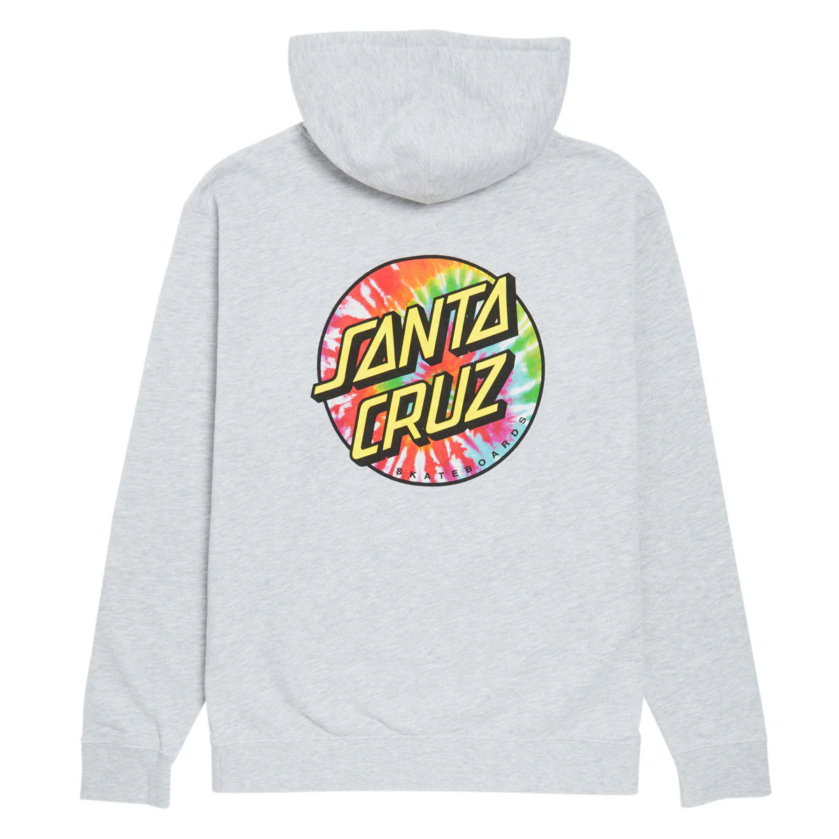 Santa Cruz Tie Dye Dot Chest Hoodie - Grey Heather - Image 2