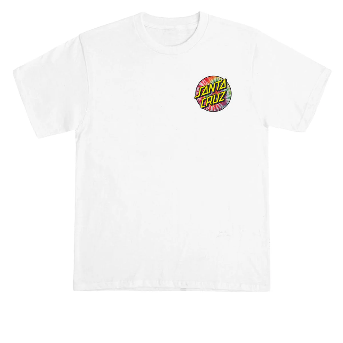 Santa Cruz Tie Dye Dot Chest T-Shirt - White - Image 2
