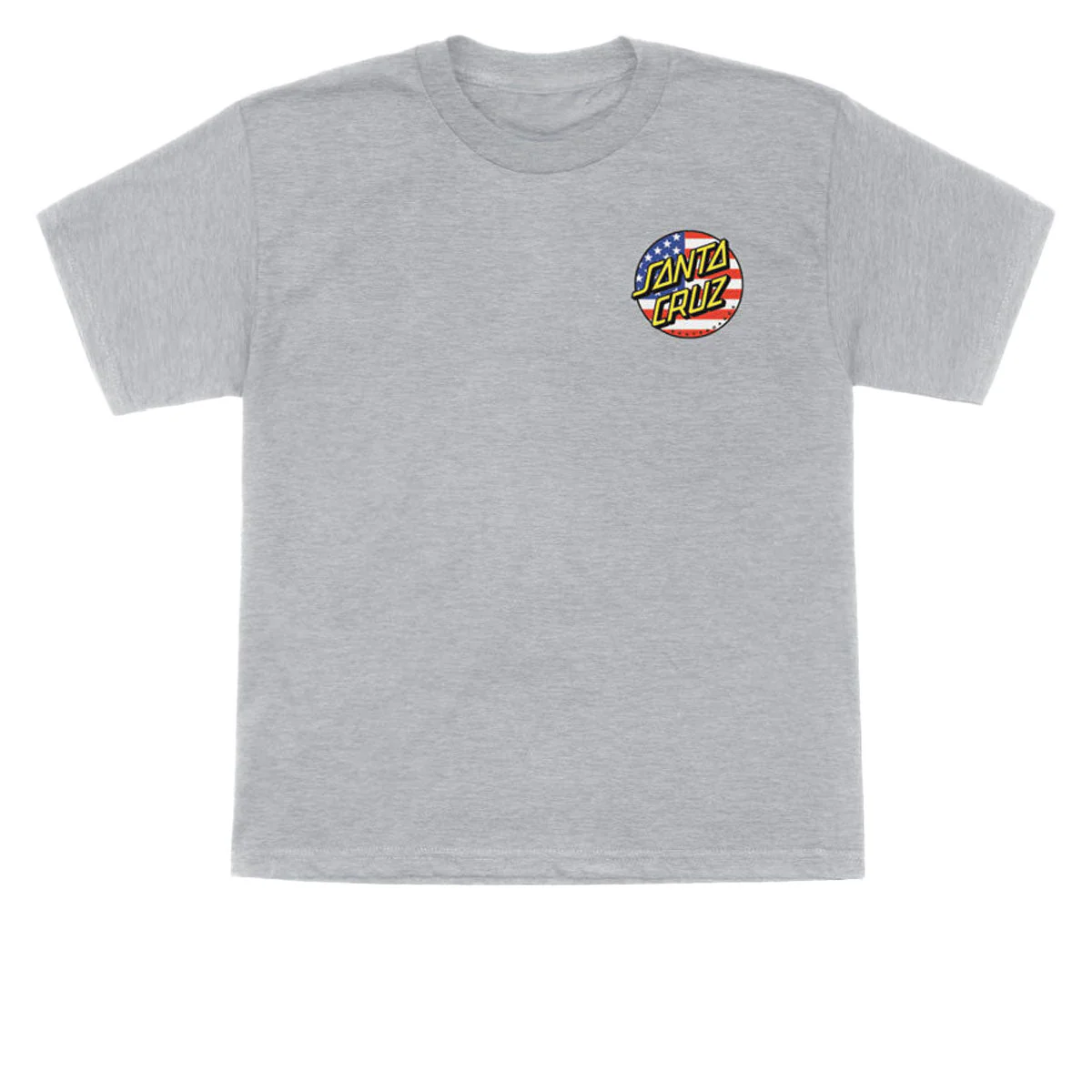 Santa Cruz Youth July 4th Dot V2 T-Shirt - Sport Grey - Image 2