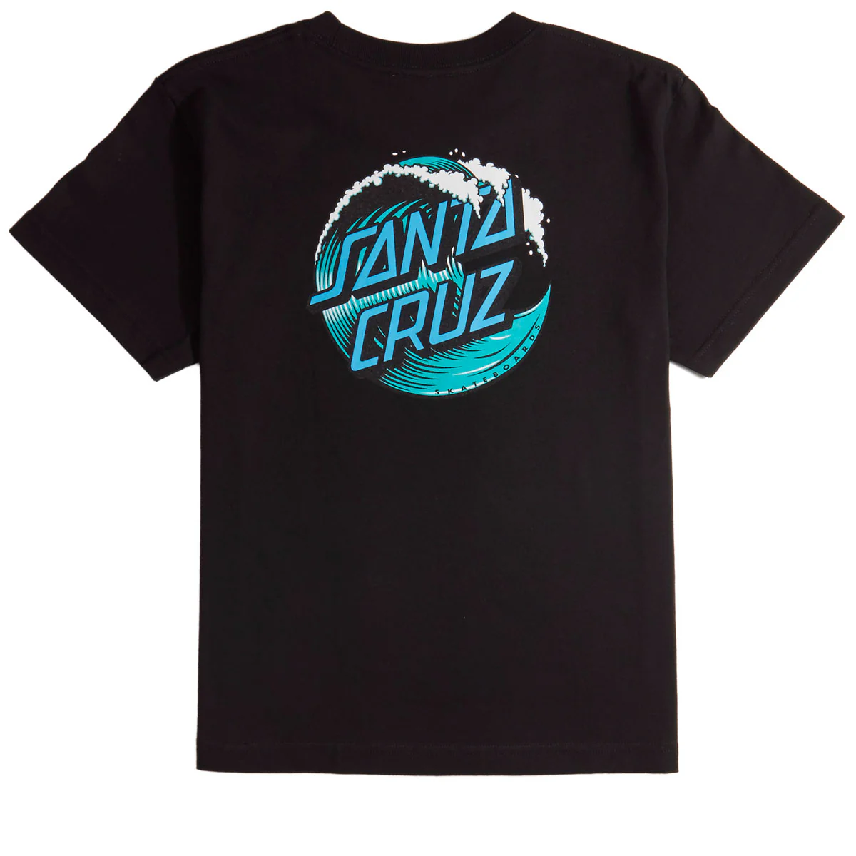 Santa Cruz Youth Wave Dot T-Shirt - Black - Image 2
