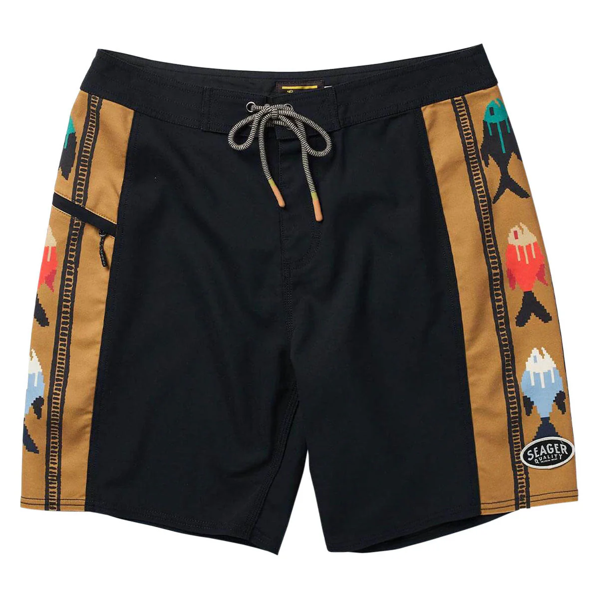 Seager Capo Panel Boardshorts - Upstream Black