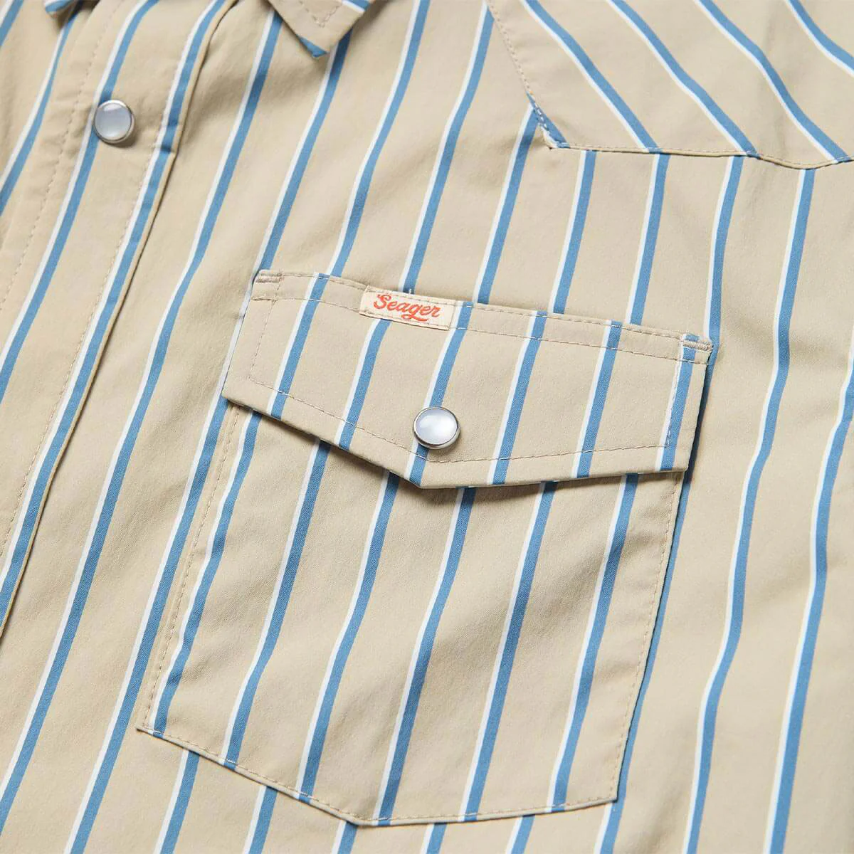 Seager El Ranchero Shirt - Tidal Foam Stripe - Image 4
